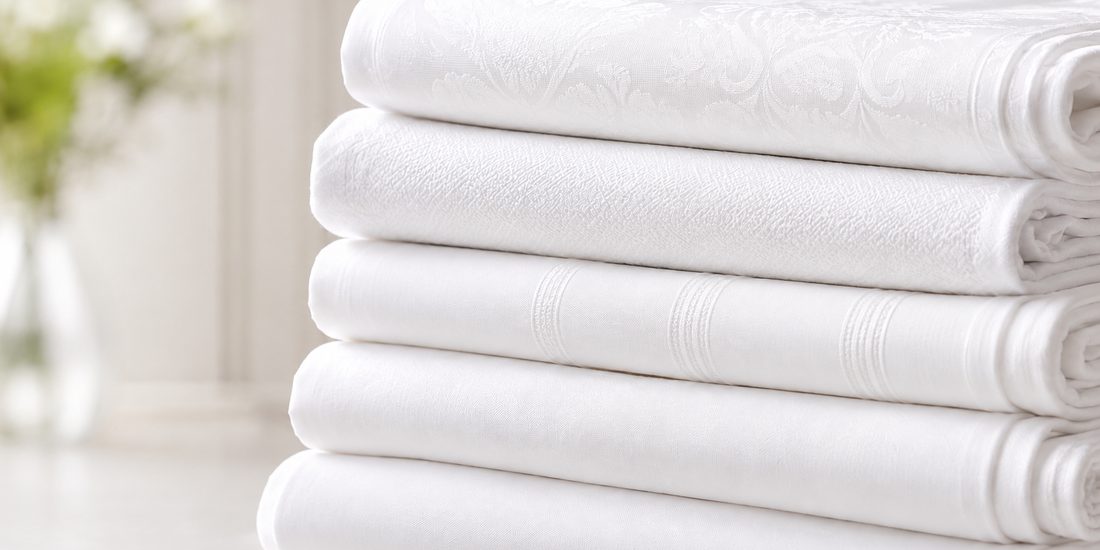 Fine linens and tablecloths cleaned and pressed at Dry Clean Expo